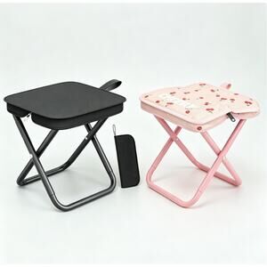 2X Outdoor Camping Travel Folding Chair Ultra Light Fishing Stool Portable